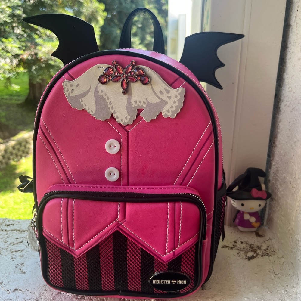 Monster High Pink and Black Bat Wing Bag